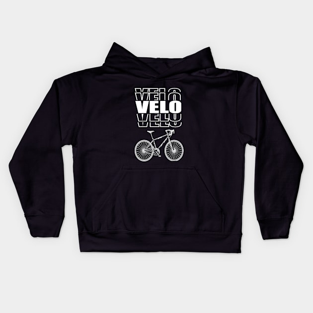 Velo de Ciclismo de Francia bicicleta de carretera Kids Hoodie by vintagejoa